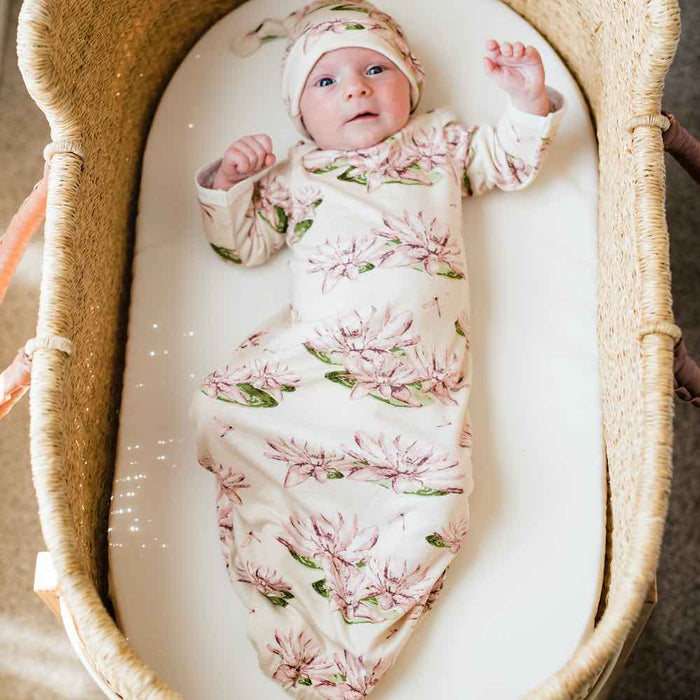 Artichoke Newborn Gown & Hat Set 0-3 M