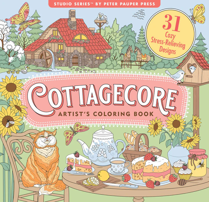 Cottage Core Artist Coloring Book
