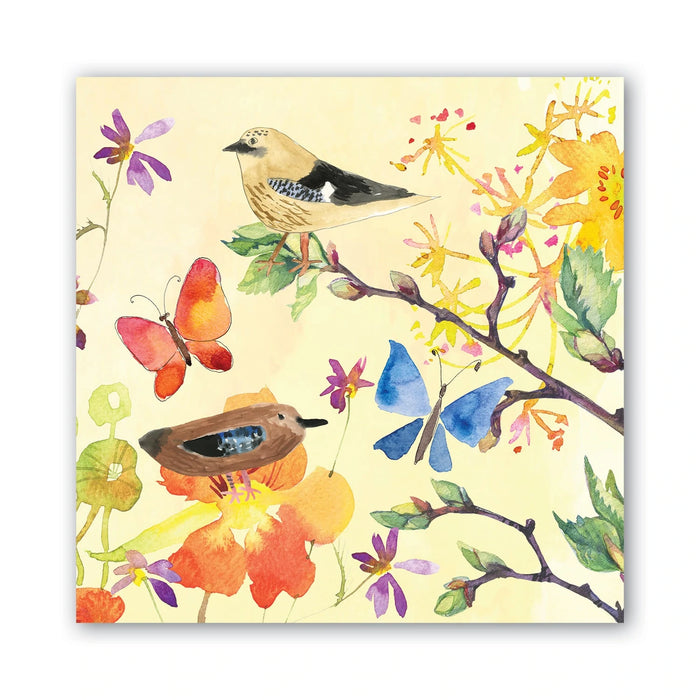 Birds and Butterflies Cocktail Napkins