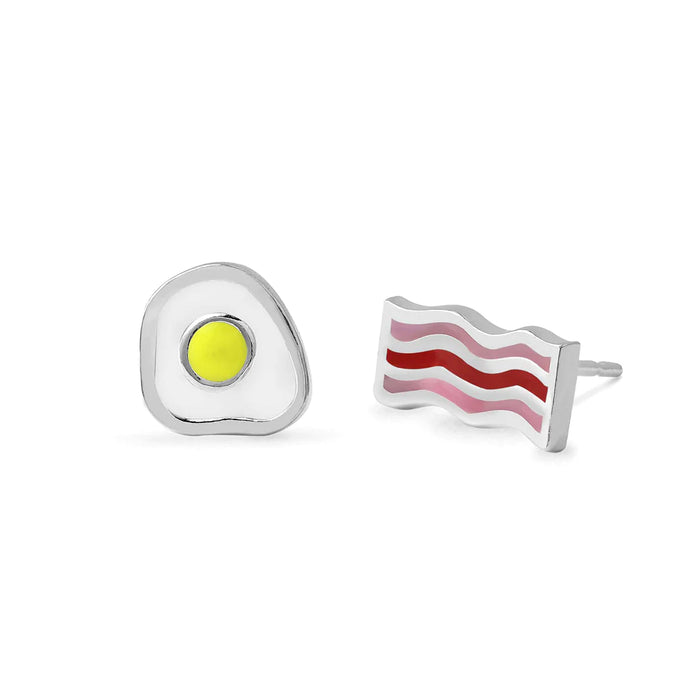 Bacon and Eggs Stud Earrings