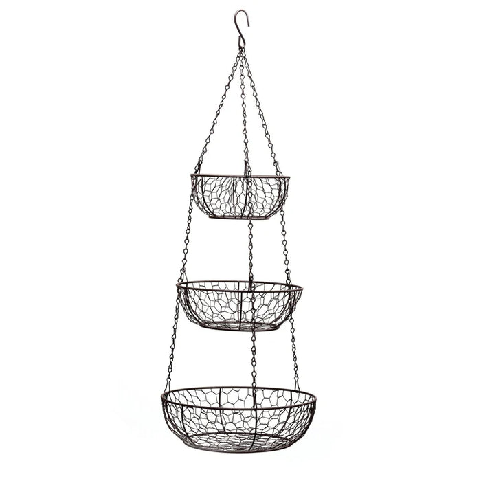 Chicken Wire 3 Tier Hanging Baskets