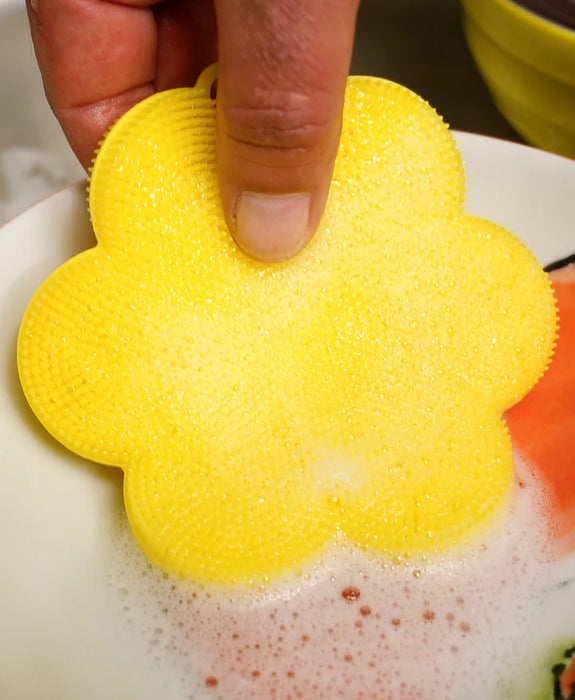 Yellow Flower Silicone Soft Scrub