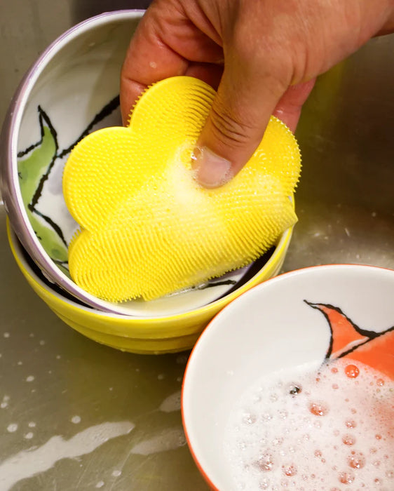 Yellow Flower Silicone Soft Scrub