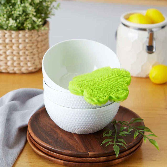Green Flower Silicone Soft Scrub