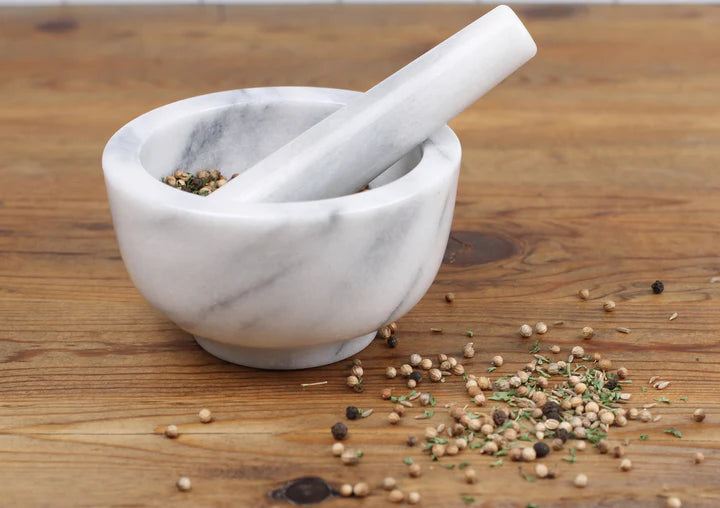 White Marble Mortar & Pestle