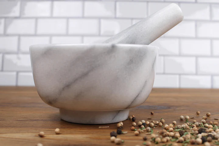 White Marble Mortar & Pestle