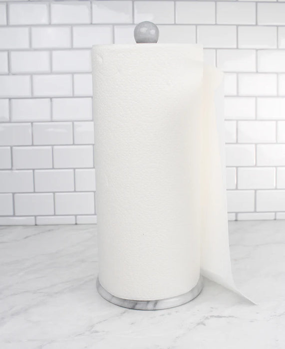 White Marble Paper Towel Holder