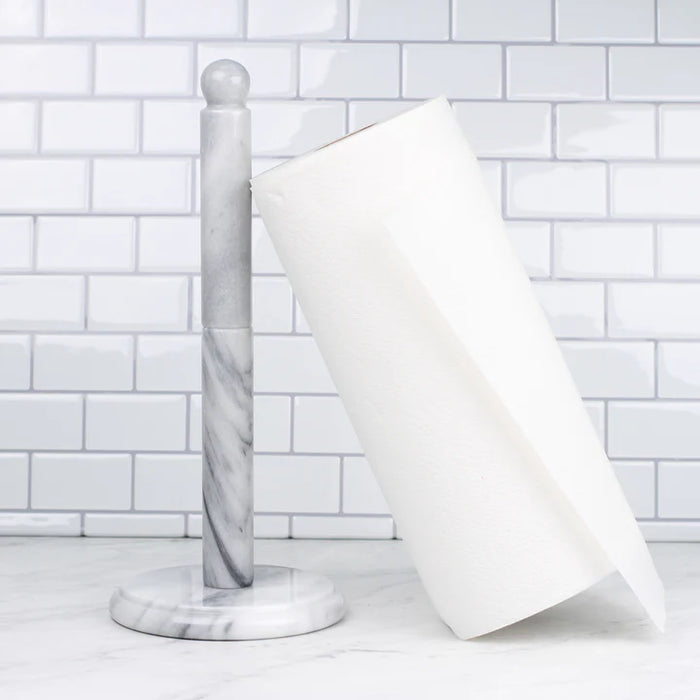 White Marble Paper Towel Holder