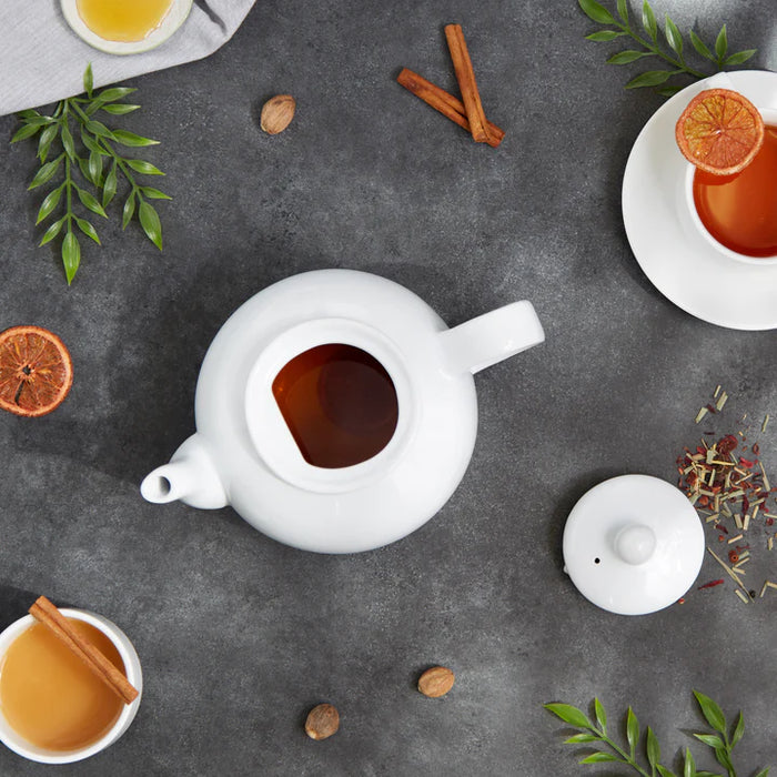 Stoneware Teapot White 16oz