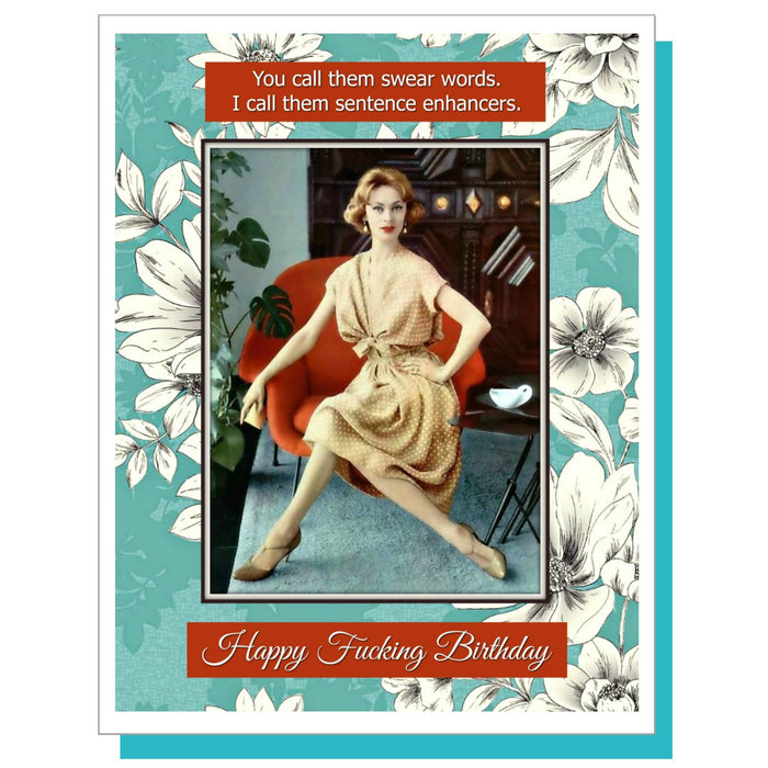 Swear Words Birthday Greeting Card