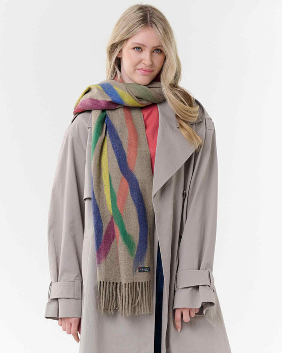 Colourful Stripes Needle Punch Wrap