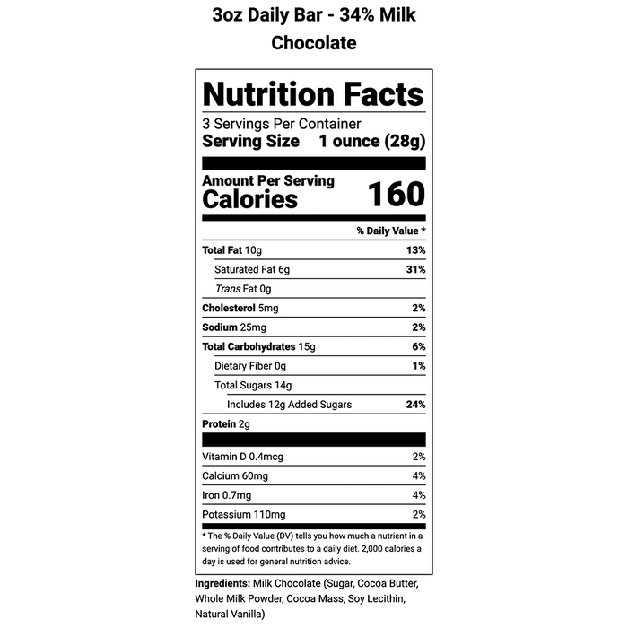 34% MILK CHOCOLATE