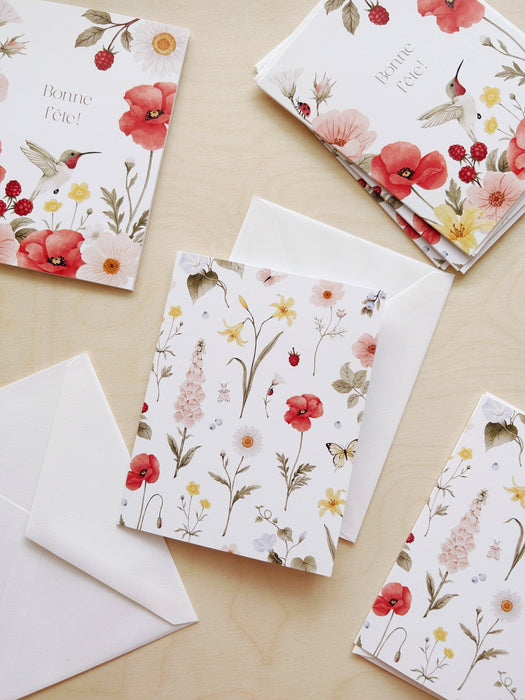 Saisons - Fleurs Estivales - Carte de souhaits