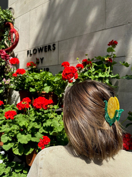 Hand-painted Corn Claw Hair Clip | Eco-Friendly