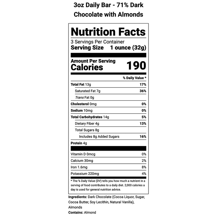 71% DARK CHOCOLATE WITH ALMONDS