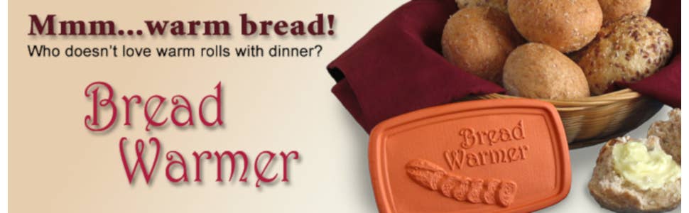 Bread Warmer - Baguette Design - 3 X 5 Inch Terra Cotta