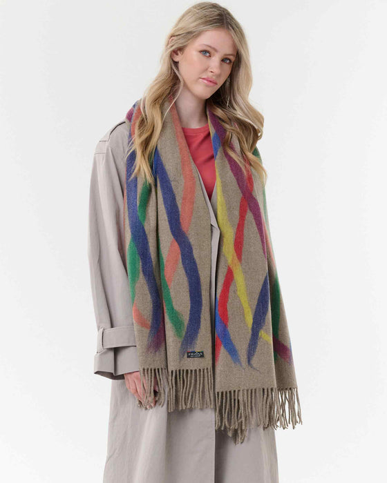 Colourful Stripes Needle Punch Wrap