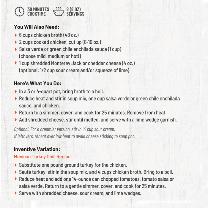 Arizona Sunset Enchilada Soup Mix