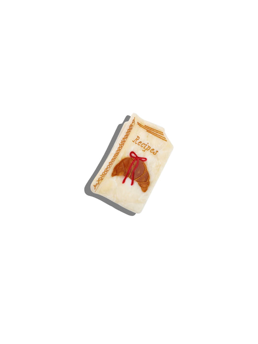 Hand-painted Recipes Book Claw Hair Clip | Eco-Friendly