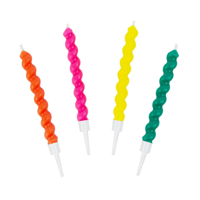 Twirl Birthday Candles - 8 Pack | Cake Candles |
