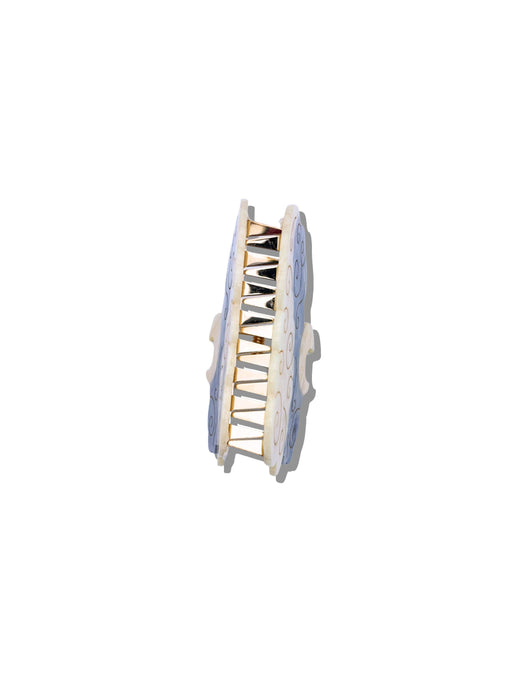 Hand-painted Celestial Moon Claw Clip