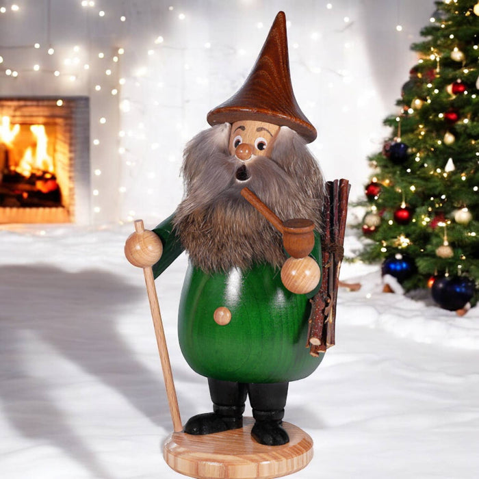 Incense Smoker Root Gnome green-brown