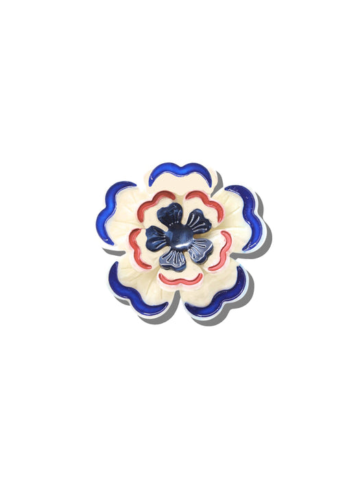 Hand-Painted Americana Flower Claw Clip | Eco-Friendly