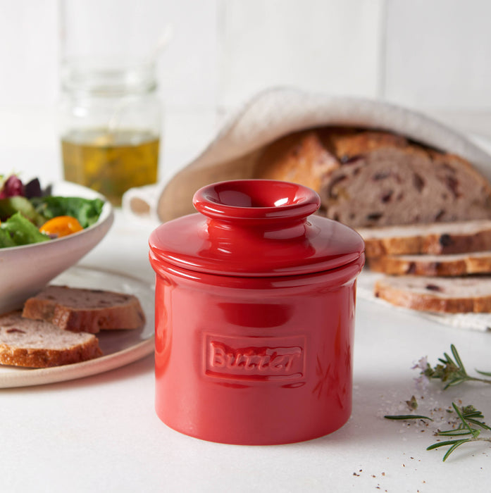 The Original Butter Bell® Crock - Cafe Maraschino Red