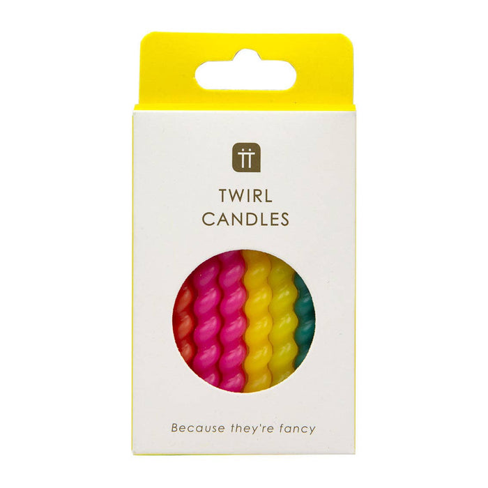 Twirl Birthday Candles - 8 Pack | Cake Candles |