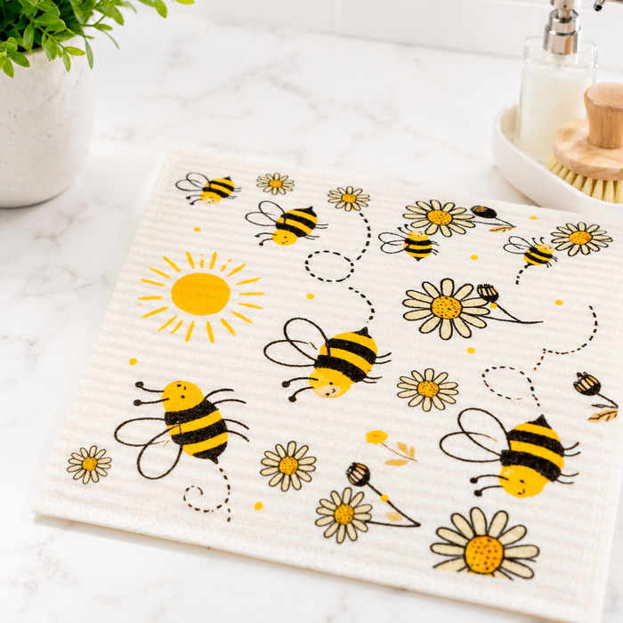 Wildflowers  Watering Can Dishcloth |  Kitchen eco Cloths