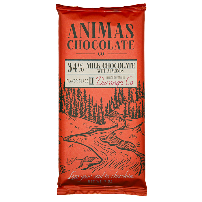 34% MILK CHOCOLATE WITH ALMONDS