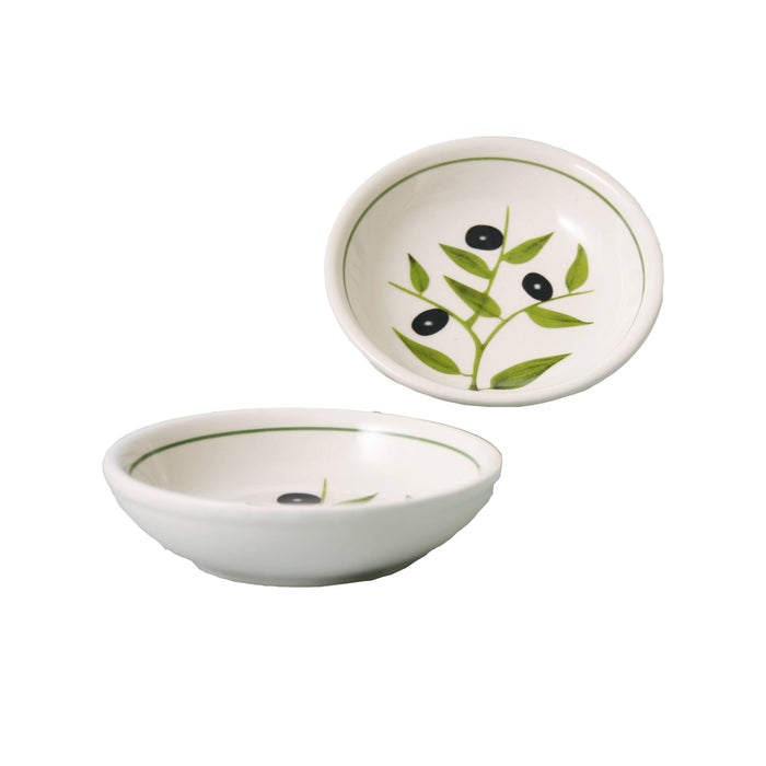 Small Round Dipping & Condiment Bowl - Olive Branch (3.75")