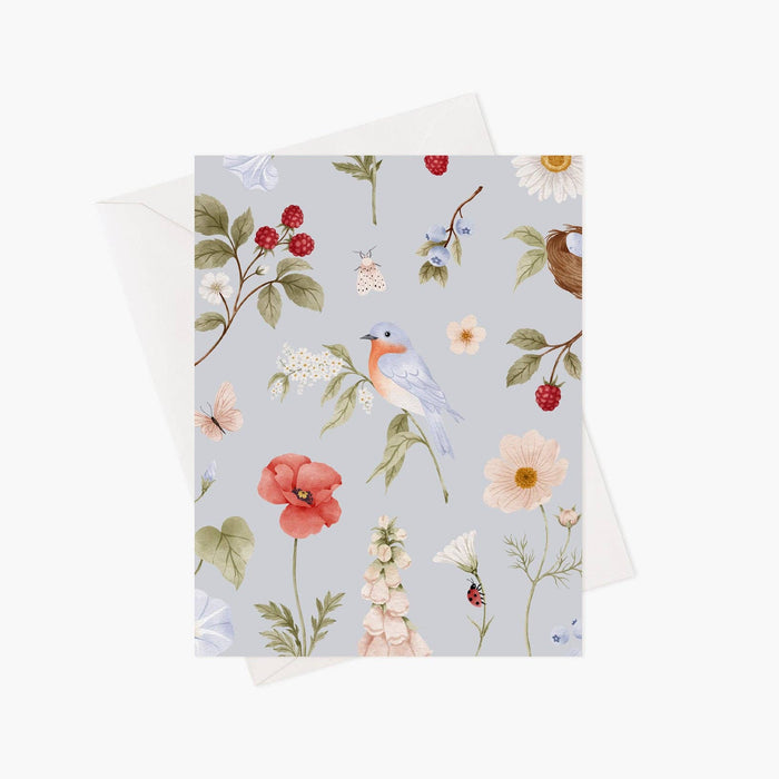 Merle Bleu - Carte de souhaits