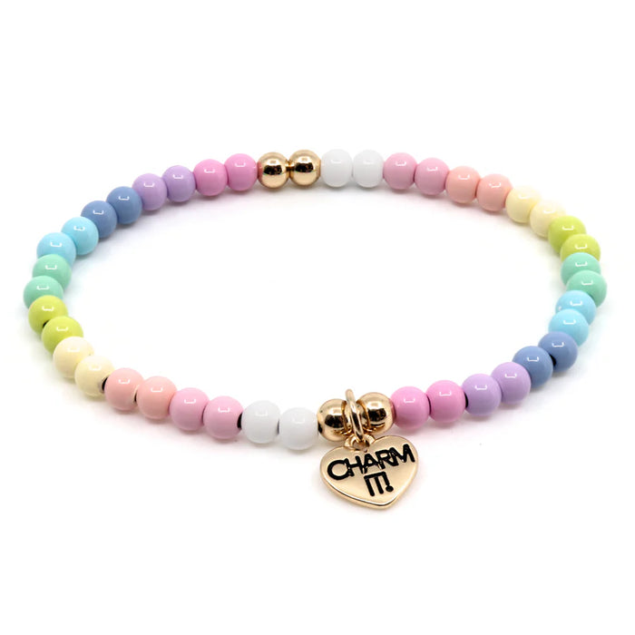 Charm It Gold Pastel Stretch Bracelet