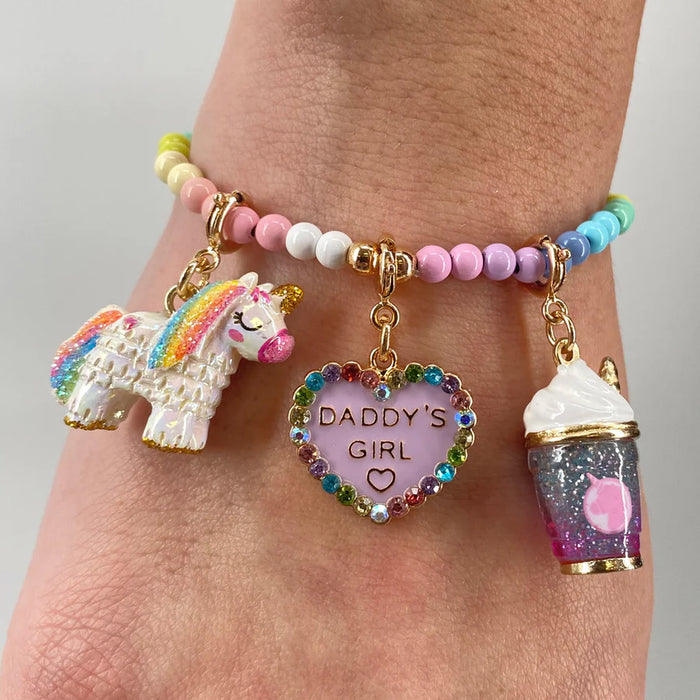 Charm It Gold Pastel Stretch Bracelet