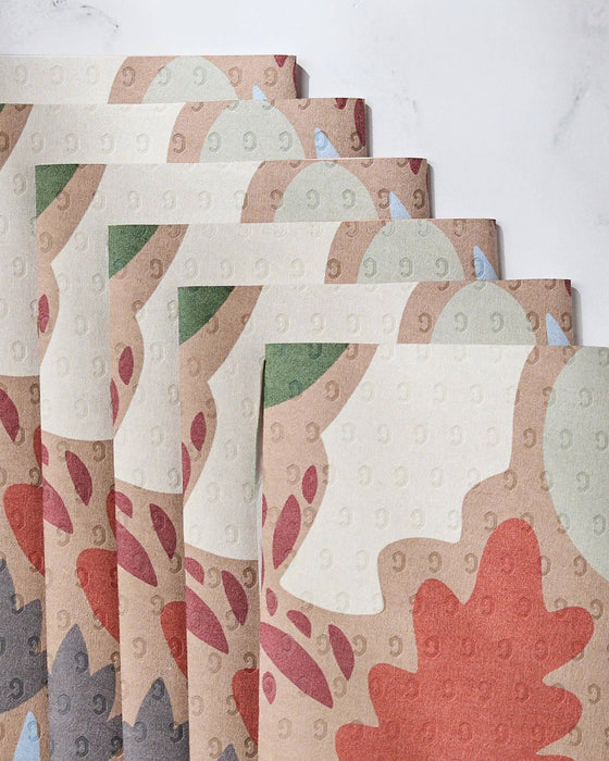 Cut Paper Leaves Mocha Not Paper Towels