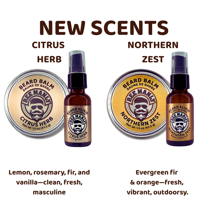 Bee Manly Gift Set - Beard Balm & Elixir - 2 Piece