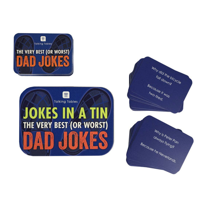 Dad Jokes in a Tin - Display | Fathers Day 100 Jokes |