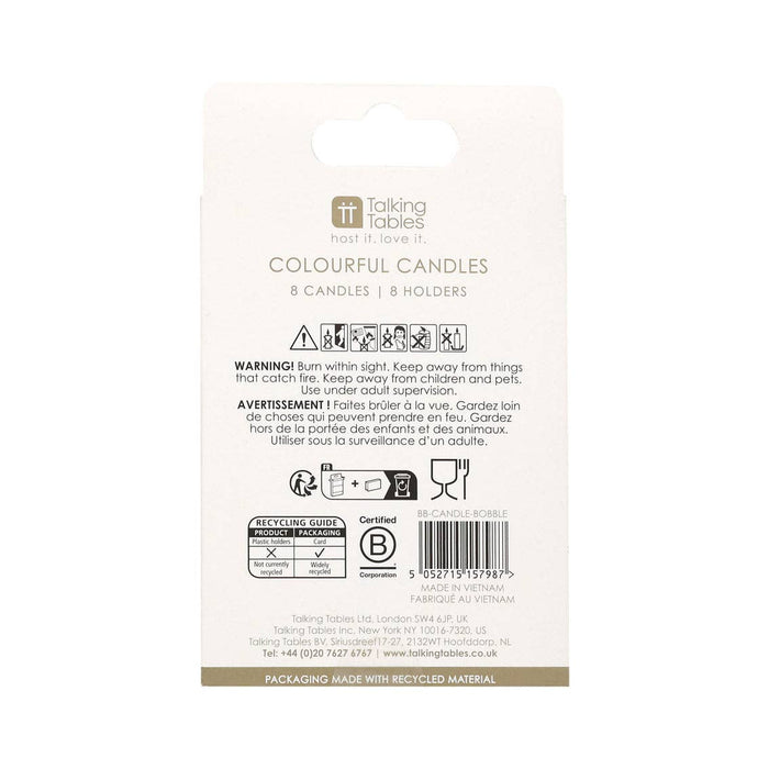 Bobble Birthday Candles - 8 Pack | Cake Candle |