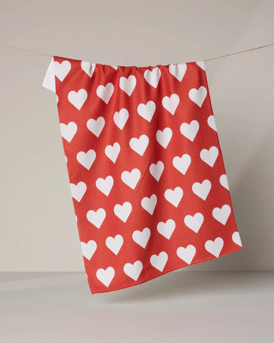 Simple Love Geometry Tea Towel