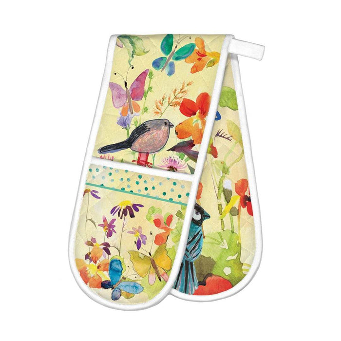 Birds & Butterfly's Double Oven Glove