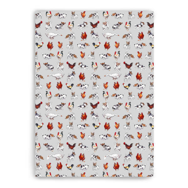 Farmyard Frolics Cotton Tea Towel