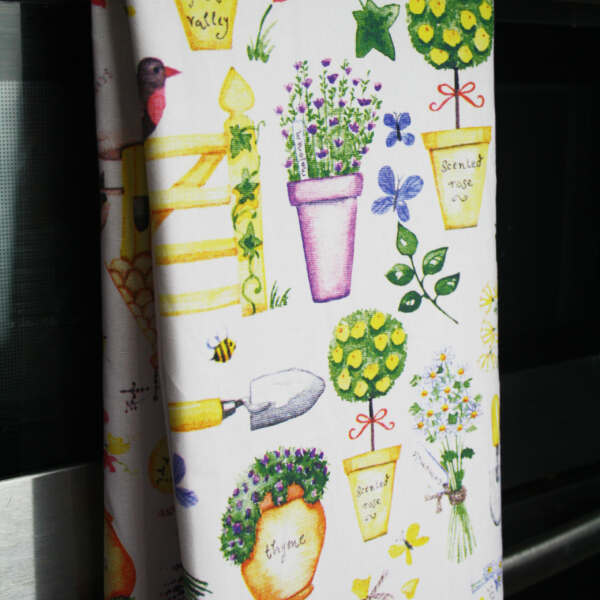 Herb Garden Cotton Tea Towel