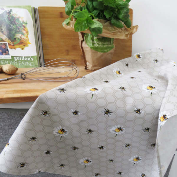 Bee Happy Cotton Tea Towel