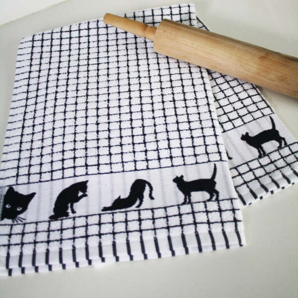 Poli Dri Tea Towel Cat