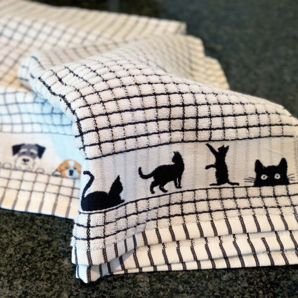 Poli Dri Tea Towel Cat