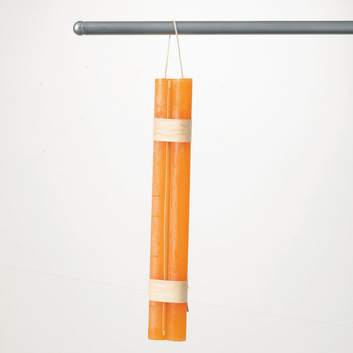 Timber Taper Candle Pair Tangerine