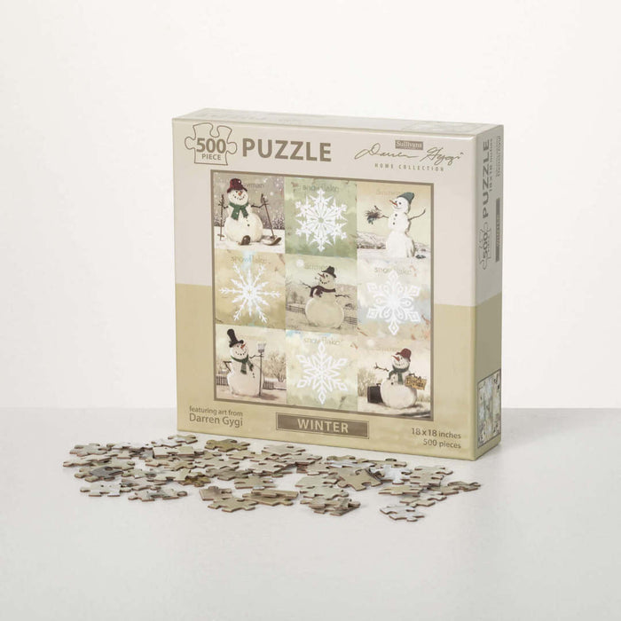 Snowman/Snowflake Puzzle 500 pc