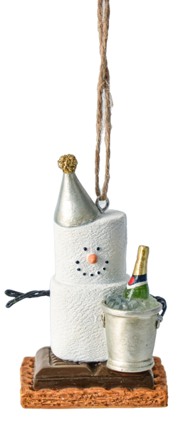 Smores Champagne Ornament