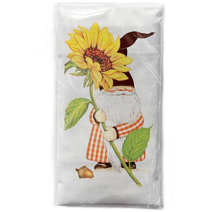 Summer Sunflower Gnome Bagged Towel